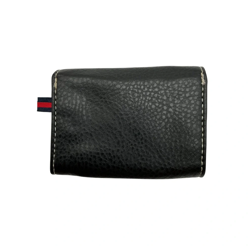 Tommy Hilfiger Pebbled Black Coin Case Pouch